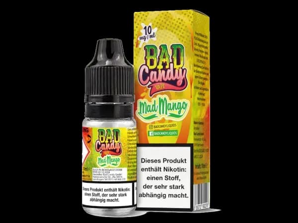 Bad Candy Liquids - Mad Mango - Nikotinsalz Liquid  (Packung: 1er Packung / Stärke: 10 mg/ml) (895,00 EUR / liter)