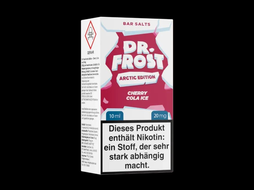 Dr. Frost - Arctic Edition - Nikotinsalz Liquid - Cherry Cola Ice (Packung: 1er Packung / Stärke: 20 mg/ml / Geschmack: Cherry Cola Ice) (995,00...