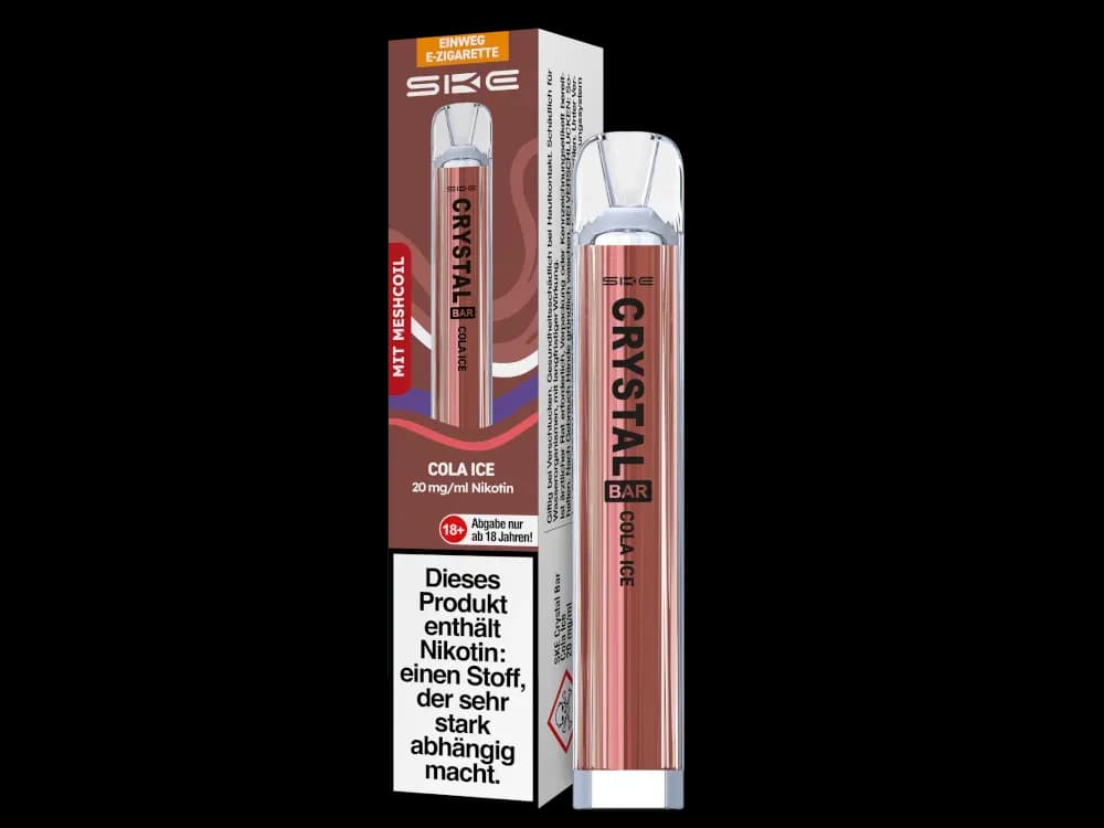 SKE - Crystal Bar Einweg E-Zigarette (Packung: 1er Packung / Stärke: 20 mg/ml / Geschmack: Cola Ice) (4475,00 EUR / liter)