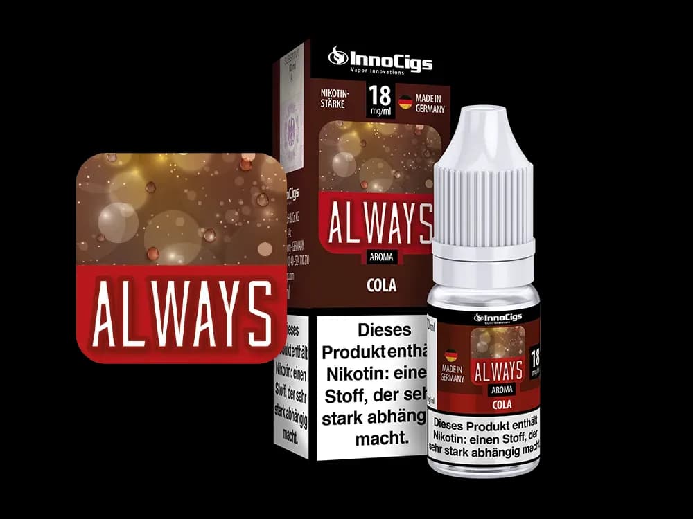 Always Cola Aroma - Liquid für E-Zigaretten (Packung: 1er Packung / Stärke: 18 mg/ml) (895,00 EUR / liter)