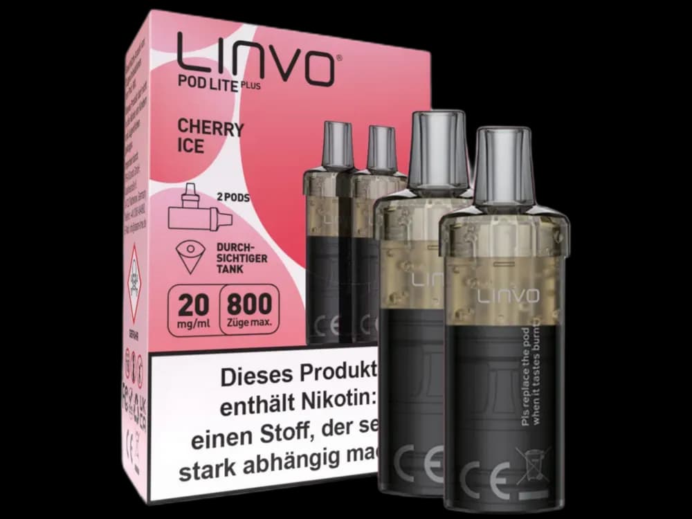 Linvo - Pod Lite Plus Cartridge 20 mg/ml (2 Stück pro Packung) - Blueberry Pomegranate Lemonade (Packung: 1er Packung / Stärke: 20 mg/ml /...