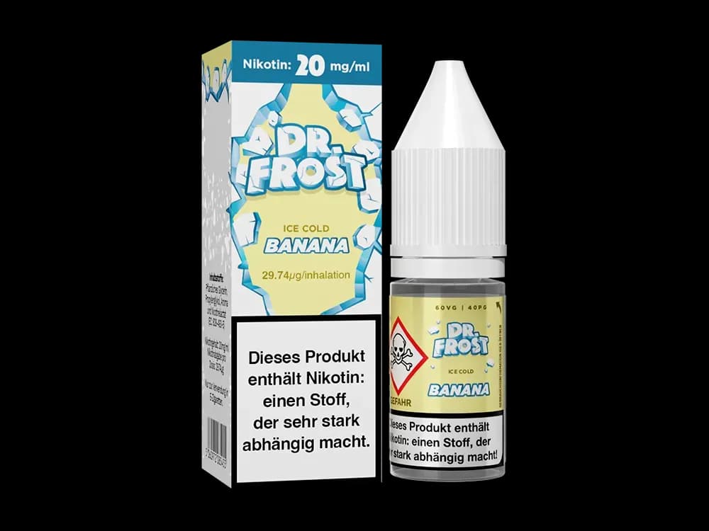 Dr. Frost - Ice Cold - Nikotinsalz Liquid - Banana (Packung: 1er Packung / Stärke: 20 mg/ml / Geschmack: Banana) (895,00 EUR / liter)