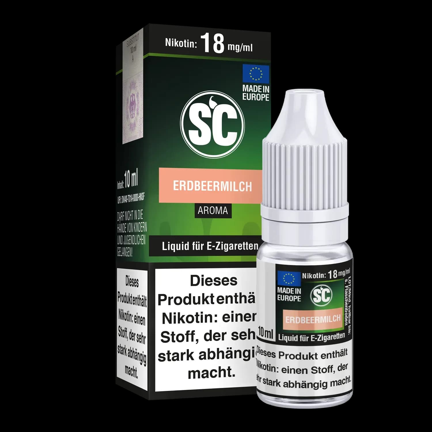 Erdbeermilch E-Zigaretten Liquid (Packung: 1er Packung / Stärke: 12 mg/ml) (695,00 EUR / liter)