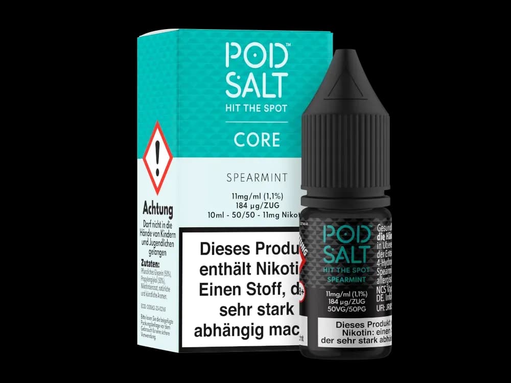 Pod Salt Core - Nikotinsalz Liquid - Spearmint (Packung: 1er Packung / Stärke: 11 mg/ml / Geschmack: Spearmint) (995,00 EUR / liter)