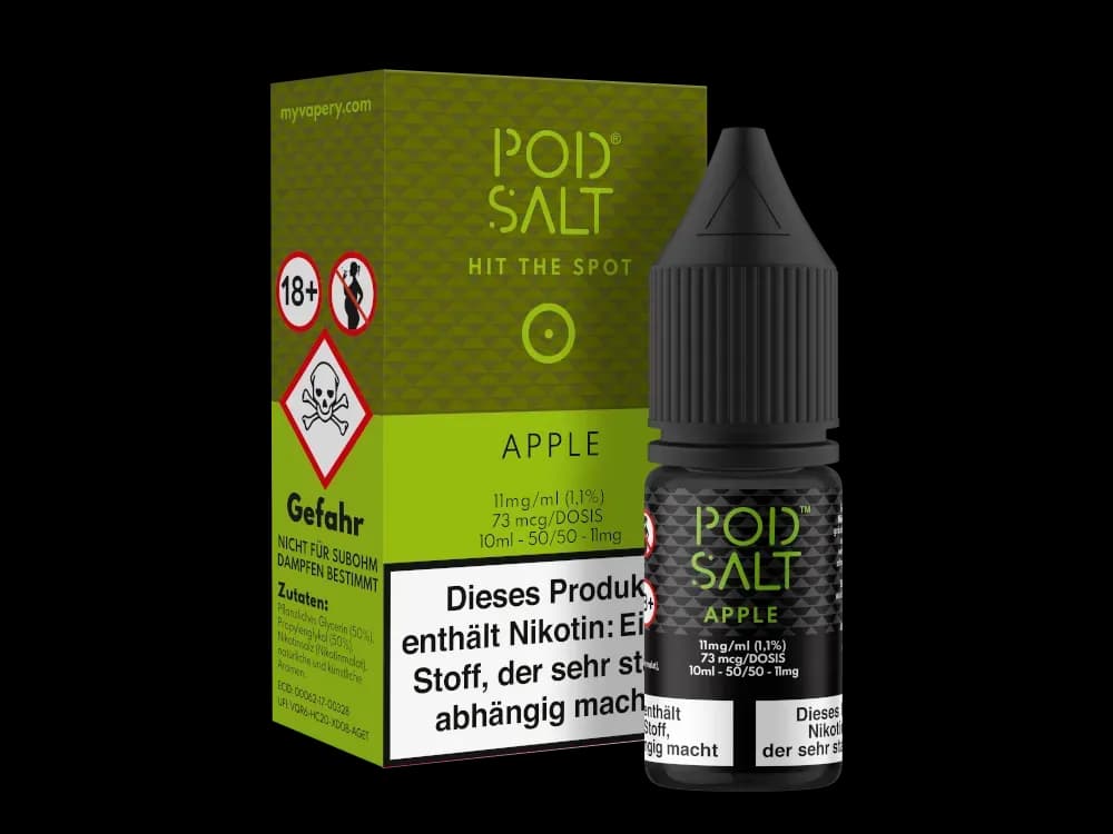 Pod Salt - Apple - Nikotinsalz Liquid  (Packung: 1er Packung / Stärke: 11 mg/ml) (995,00 EUR / liter)