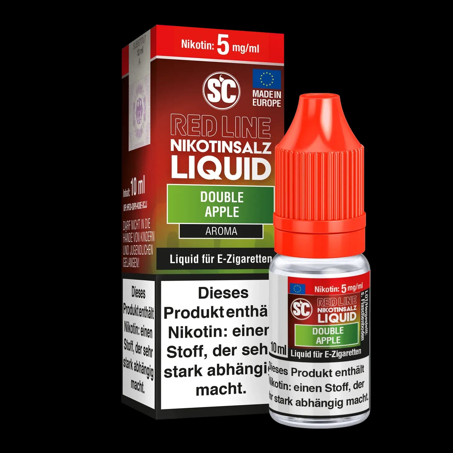 SC - Red Line - Double Apple - Nikotinsalz Liquid (Packung: 1er Packung / Stärke: 5 mg/ml) (795,00 EUR / liter)
