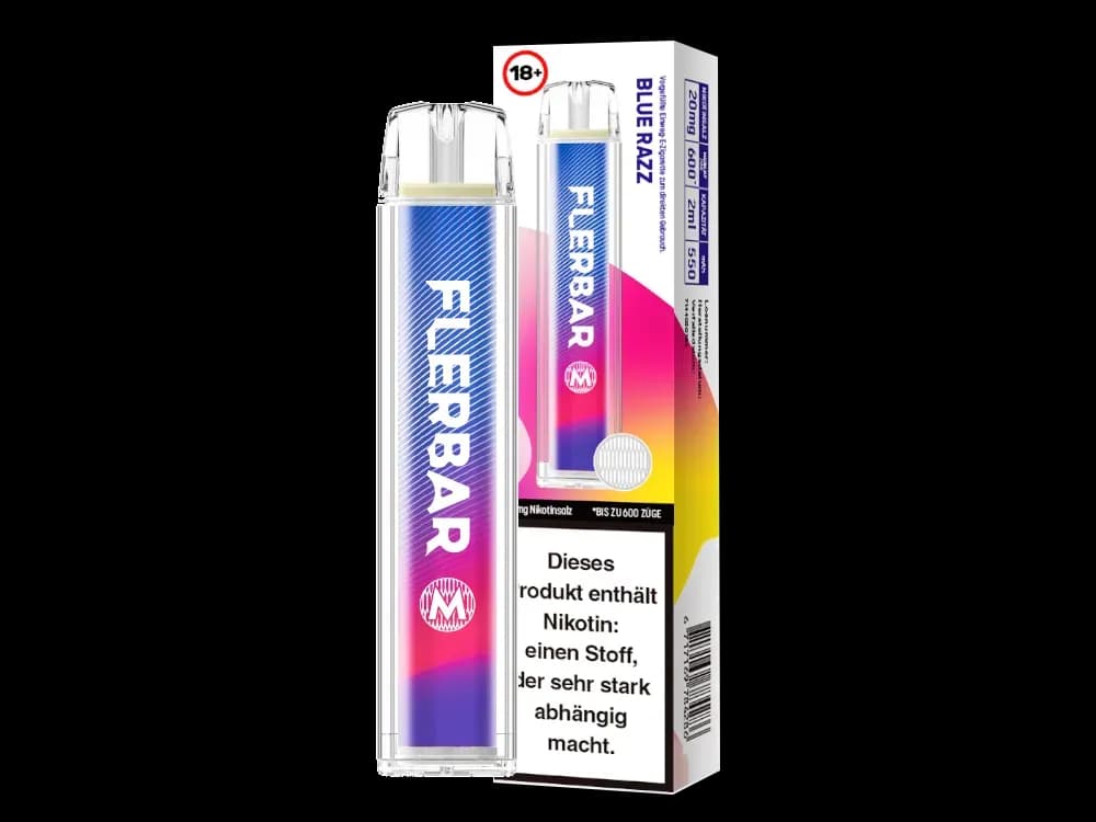Flerbar - M Einweg E-Zigarette  - Alberry (Packung: 1er Packung / Stärke: 20 mg/ml / Geschmack: Blue Razz) (4475,00 EUR / liter)