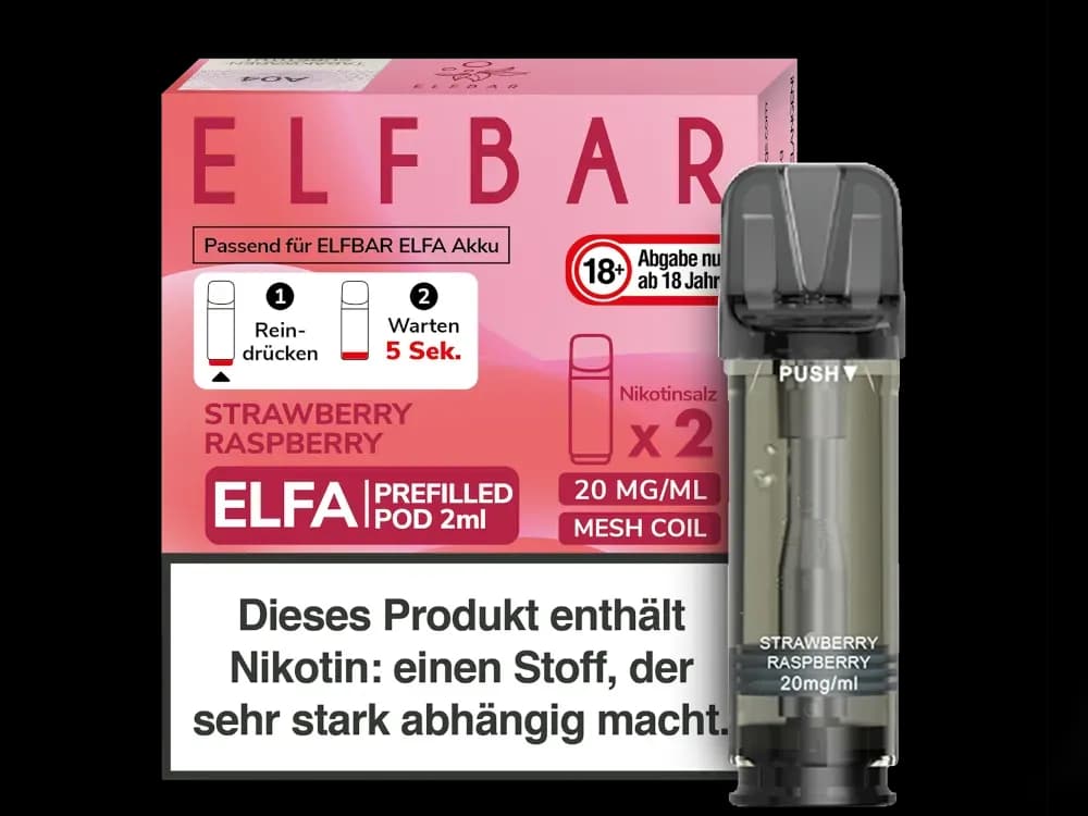 Elfbar Elfa Pod 20mg/ml (2 Stück) - Blue Razz Lemonade (Packung: 1er Packung / Stärke: 20 mg/ml / Geschmack: Strawberry Raspberry) (2987,50 EUR /...