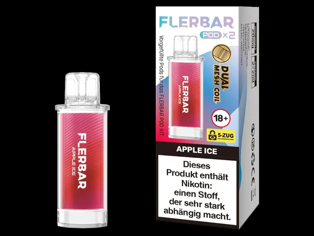 Flerbar - POD (2 Stück pro Packung) (Packung: 1er Packung / Geschmack: Apple Ice) (2487,50 EUR / liter)