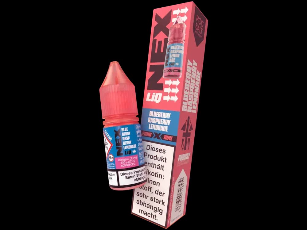 Pod Salt - NexLiq - Nikotinsalz Liquid - Blueberry Raspberry Lemonade (Packung: 1er Packung / Stärke: 20 mg/ml / Geschmack: Blueberry Raspberry...