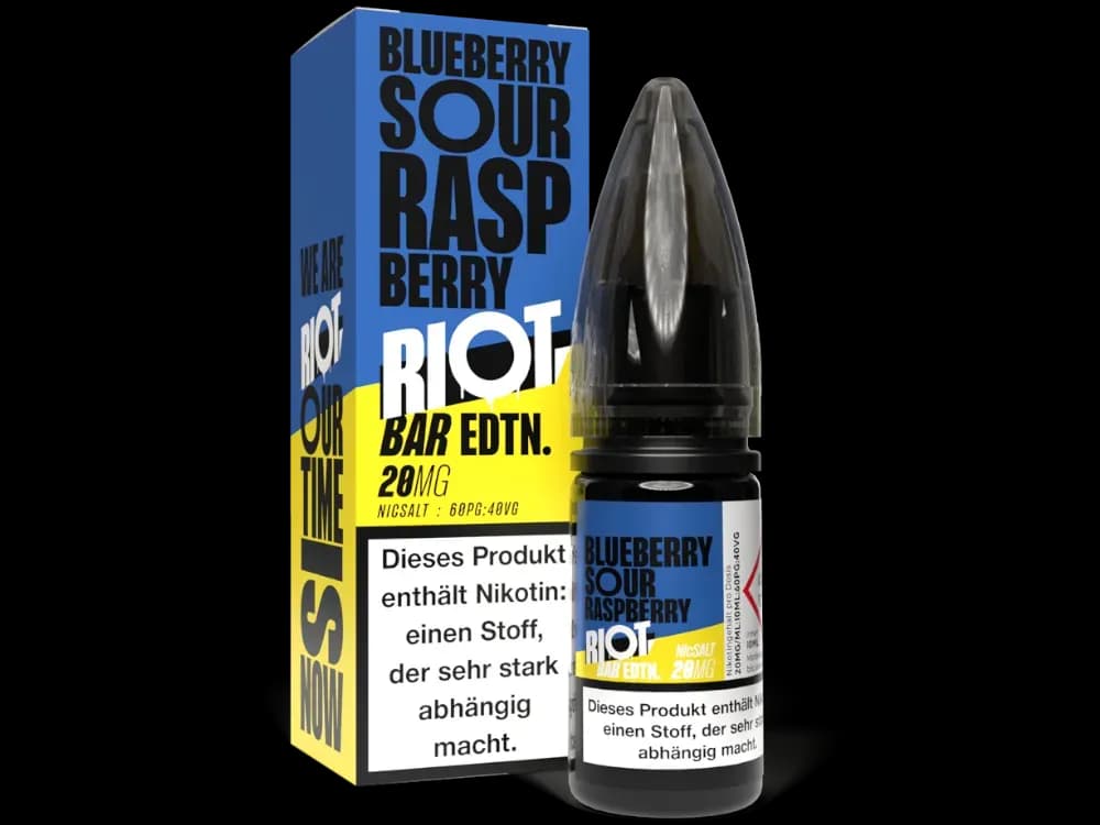 Riot Squad - BAR EDTN. - Nikotinsalz Liquid - Blueberry Sour Raspberry (Packung: 1er Packung / Stärke: 20 mg/ml / Geschmack: Blueberry Sour...