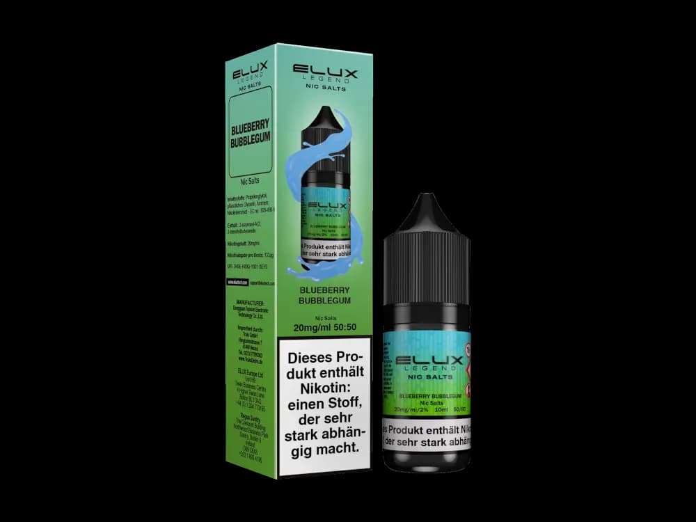 Elux - Nikotinsalz Liquid  - Blueberry Bubblegum (Packung: 1er Packung / Stärke: 10 mg/ml / Geschmack: Blueberry Bubblegum) (995,00 EUR / liter)