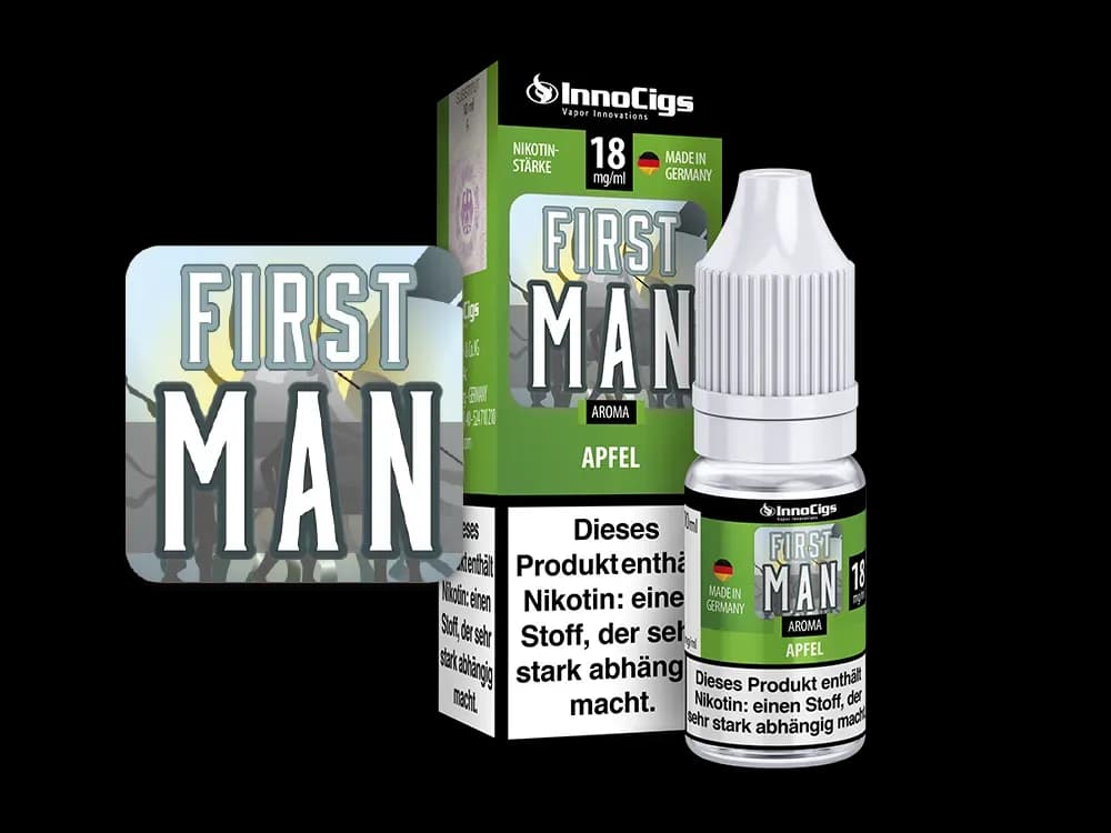 First Man Apfel Aroma - Liquid für E-Zigaretten (Packung: 1er Packung / Stärke: 18 mg/ml) (895,00 EUR / liter)