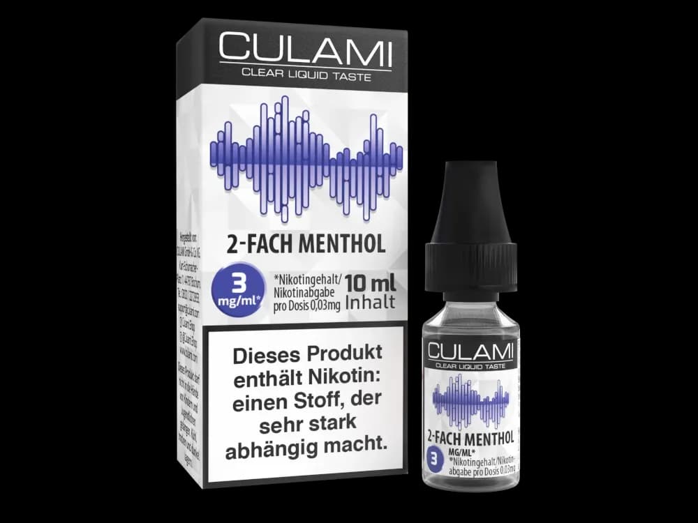 Culami - Liquids - 2-Fach Menthol (Packung: 1er Packung / Stärke: 3 mg/ml / Geschmack: 2-Fach Menthol) (895,00 EUR / liter)