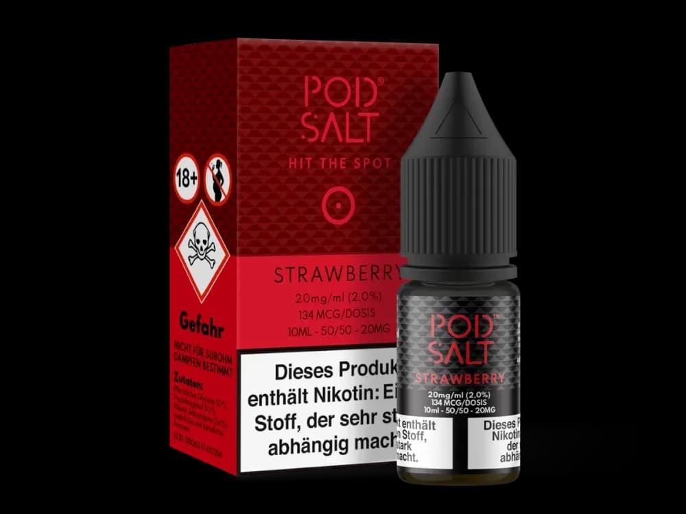 Pod Salt - Strawberry - Nikotinsalz Liquid  (Packung: 1er Packung / Stärke: 20 mg/ml) (995,00 EUR / liter)