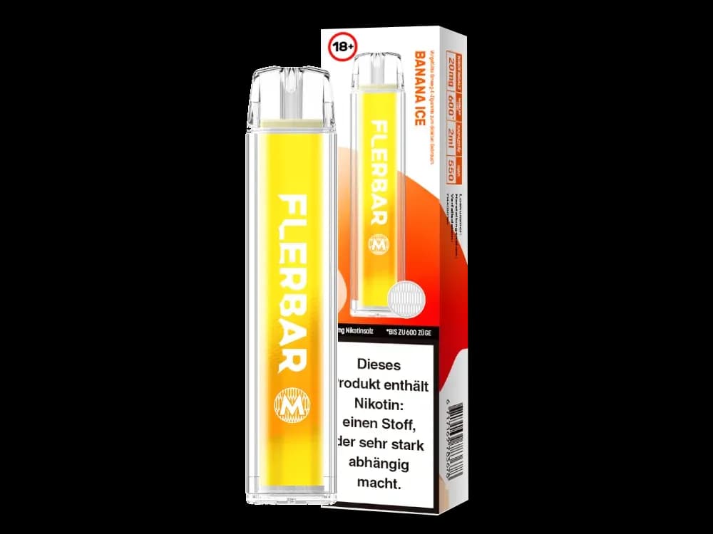 Flerbar - M Einweg E-Zigarette  - Alberry (Packung: 1er Packung / Stärke: 20 mg/ml / Geschmack: Banana Ice) (4475,00 EUR / liter)