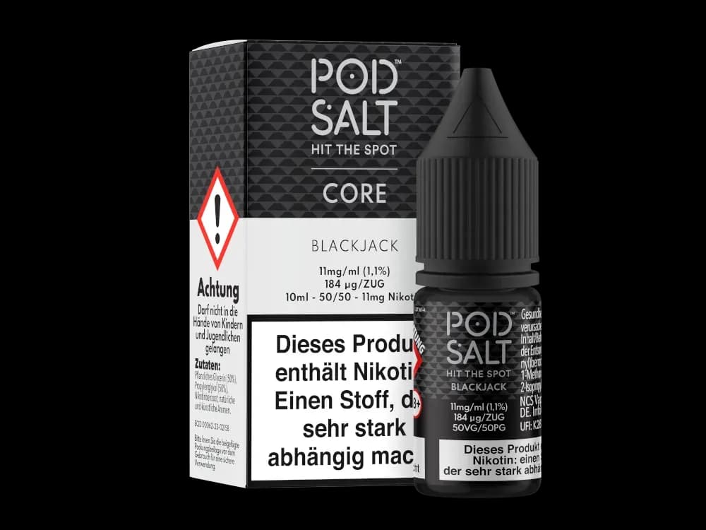 Pod Salt Core - Nikotinsalz Liquid - Blackjack (Packung: 1er Packung / Stärke: 11 mg/ml / Geschmack: Blackjack) (995,00 EUR / liter)