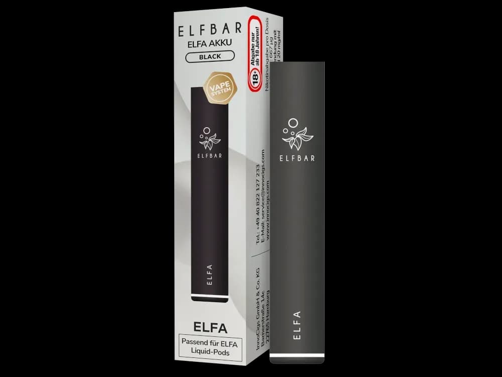 Elfbar - Elfa Akku 500 mAh  (Packung: 1er Packung / Farbe: schwarz)