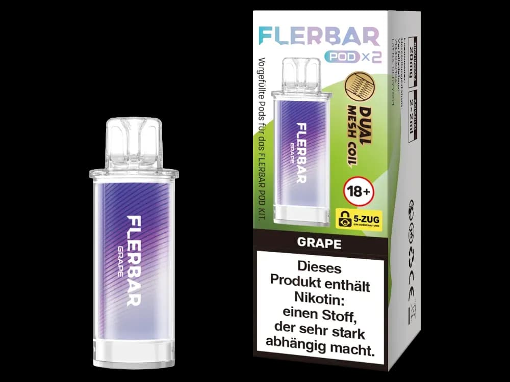 Flerbar - POD (2 Stück pro Packung) (Packung: 1er Packung / Geschmack: Grape) (2487,50 EUR / liter)