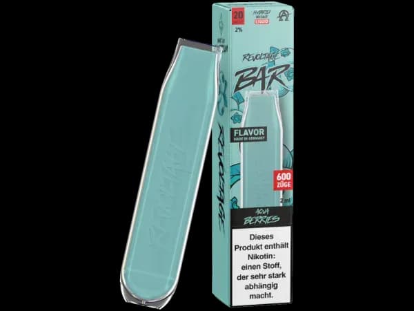 Revoltage Bar Einweg E-Zigarette - Aqua Berries (Packung: 1er Packung / Stärke: 20 mg/ml / Geschmack: Tobacco Gold) (4475,00 EUR / liter)