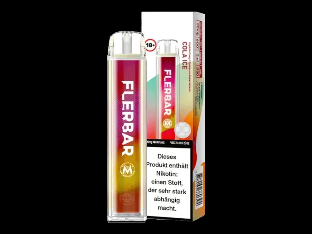 Flerbar - M Einweg E-Zigarette  - Alberry (Packung: 1er Packung / Stärke: 20 mg/ml / Geschmack: Cola Ice) (4475,00 EUR / liter)