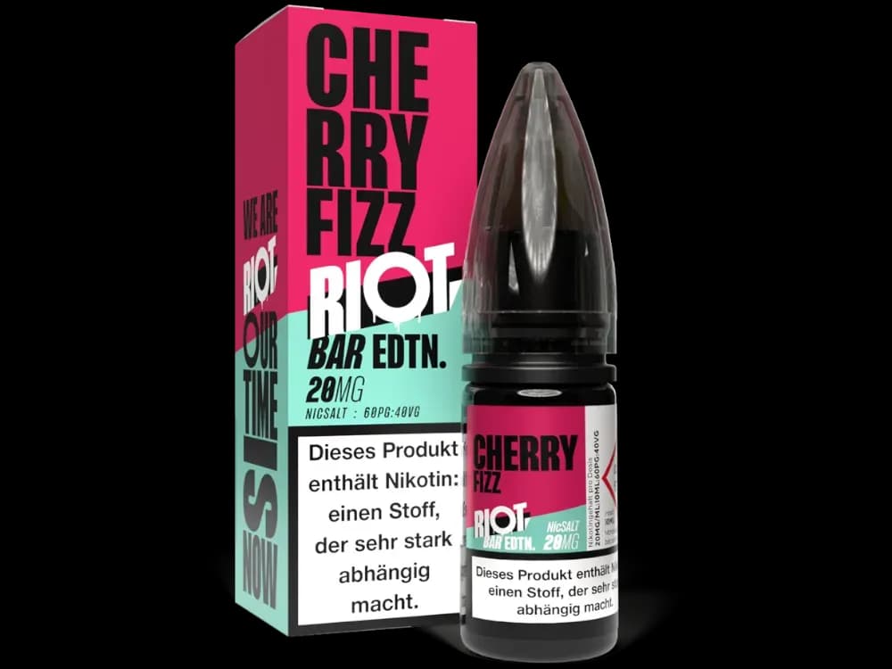 Riot Squad - BAR EDTN. - Nikotinsalz Liquid - Cherry Fizz (Packung: 1er Packung / Stärke: 20 mg/ml / Geschmack: Cherry Fizz) (895,00 EUR / liter)