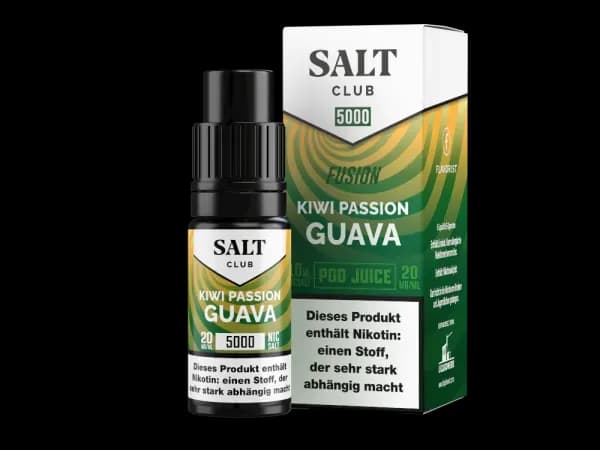 Salt Club - 5000 - Nikotinsalz Liquid 20 mg/ml - Kiwi Passion Guava (Packung: 1er Packung / Stärke: 20 mg/ml / Geschmack: Kiwi Passion Guava)...