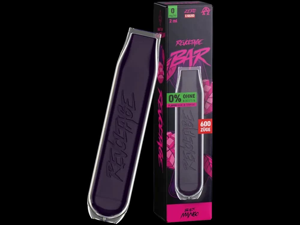 Revoltage Bar Einweg E-Zigarette - Aqua Berries (Packung: 1er Packung / Stärke: 0 mg/ml / Geschmack: Black Mango) (4475,00 EUR / liter)