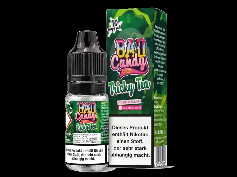 Bad Candy Liquids - Tricky Tea - Nikotinsalz Liquid  (Packung: 1er Packung / Stärke: 10 mg/ml) (895,00 EUR / liter)