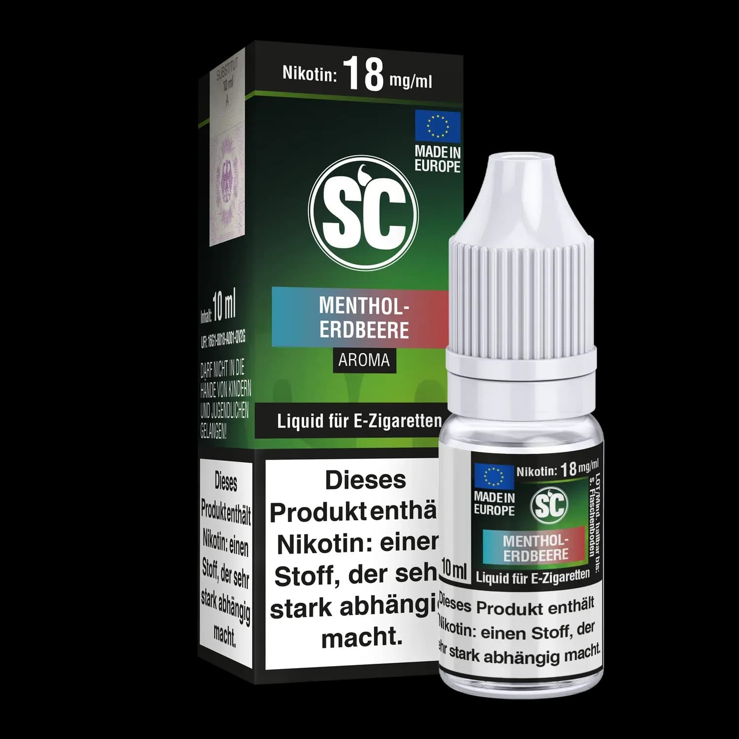 Menthol-Erdbeere E-Zigaretten Liquid (Packung: 1er Packung / Stärke: 6 mg/ml) (695,00 EUR / liter)