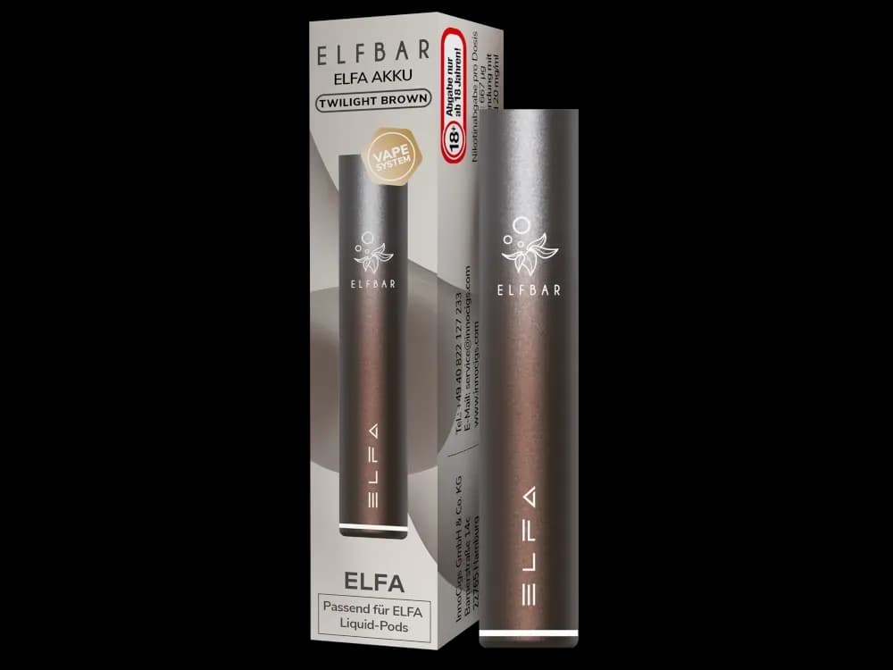 Elfbar - Elfa Akku 500 mAh  (Packung: 1er Packung / Farbe: braun-silber)