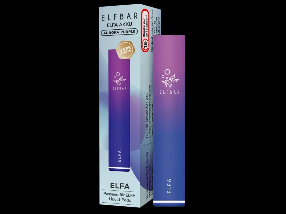 Elfbar - Elfa Akku 500 mAh  (Packung: 1er Packung / Farbe: aurora-lila)