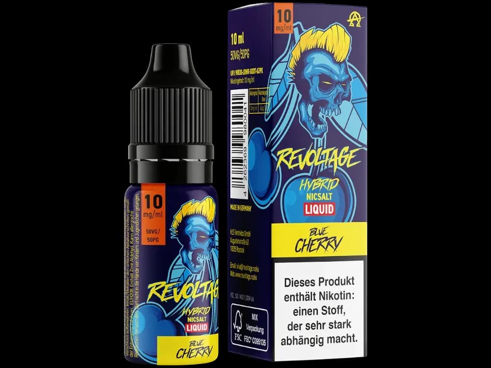 Revoltage - Tobacco Gold - Hybrid Nikotinsalz Liquid - Blue Cherry (Packung: 1er Packung / Stärke: 10 mg/ml / Geschmack: Blue Cherry) (995,00 EUR /...
