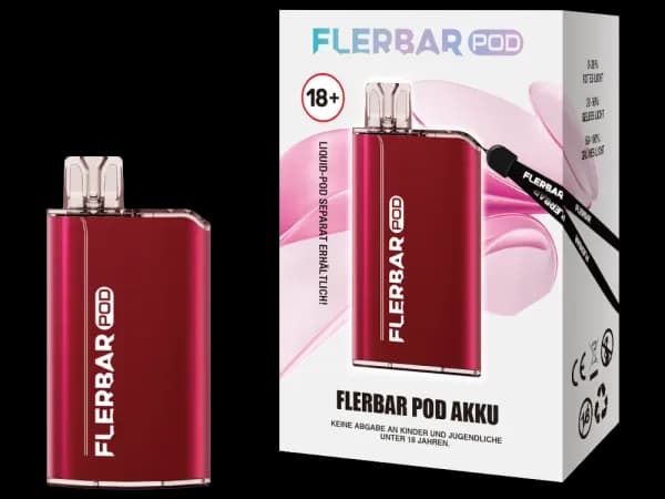 Flerbar - POD Akku 500 mAh (Packung: 1er Packung / Farbe: rot)