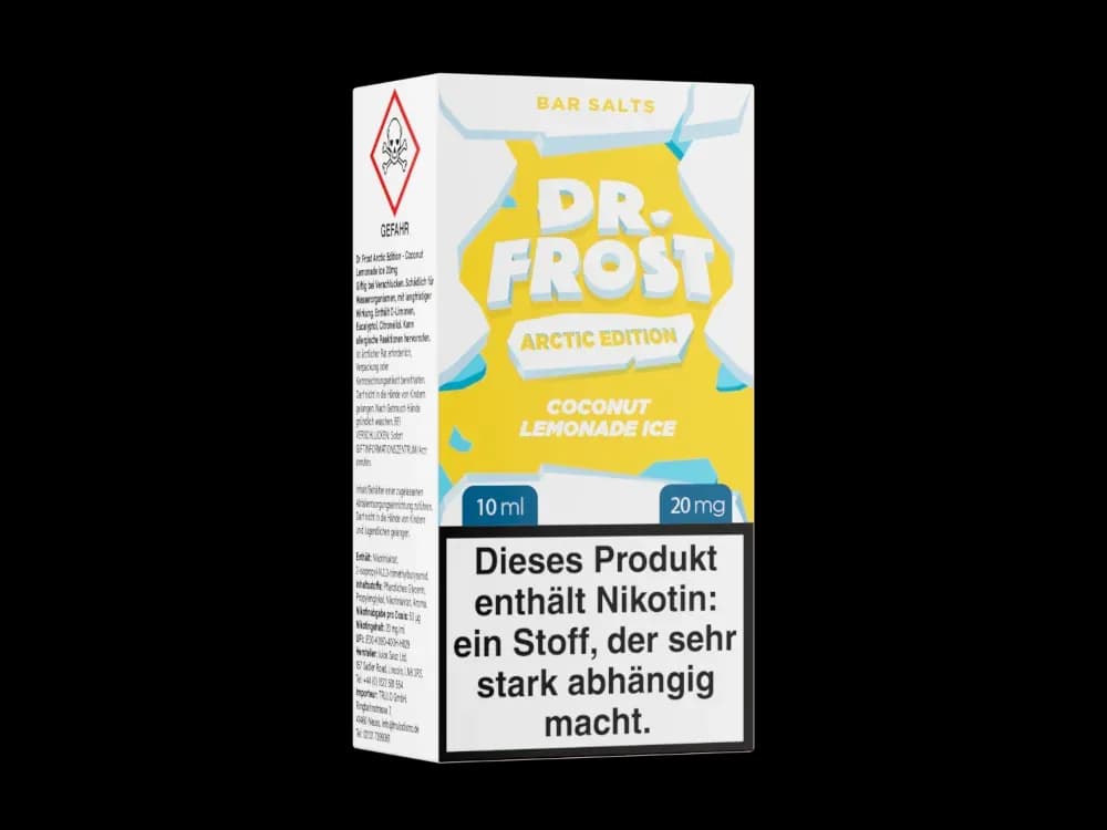 Dr. Frost - Arctic Edition - Nikotinsalz Liquid - Coconut Lemonade Ice (Packung: 1er Packung / Stärke: 20 mg/ml / Geschmack: Coconut Lemonade Ice)...