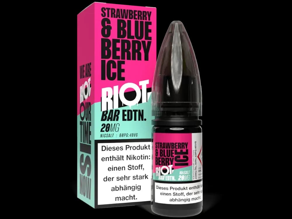 Riot Squad - BAR EDTN. - Nikotinsalz Liquid - Strawberry Blueberry Ice (Packung: 1er Packung / Stärke: 20 mg/ml / Geschmack: Strawberry Blueberry...