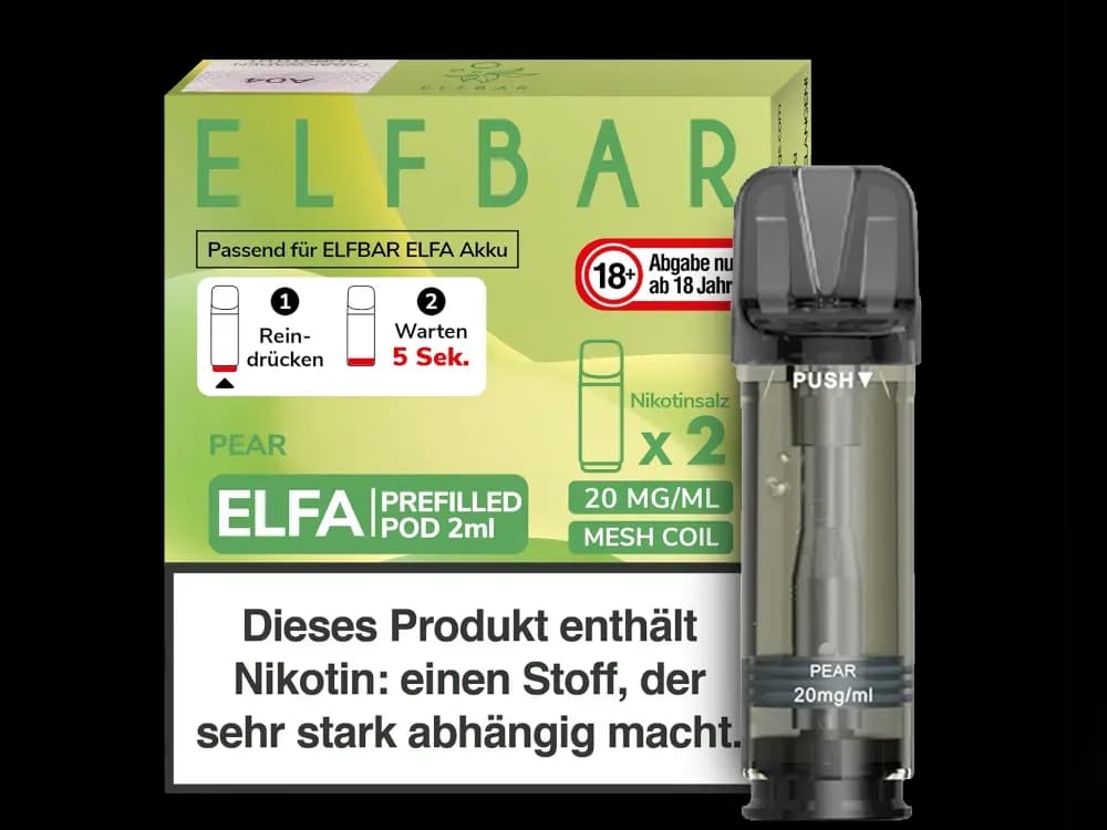Elfbar Elfa Pod 20mg/ml (2 Stück) - Blue Razz Lemonade (Packung: 1er Packung / Stärke: 20 mg/ml / Geschmack: Pear) (2987,50 EUR / liter)