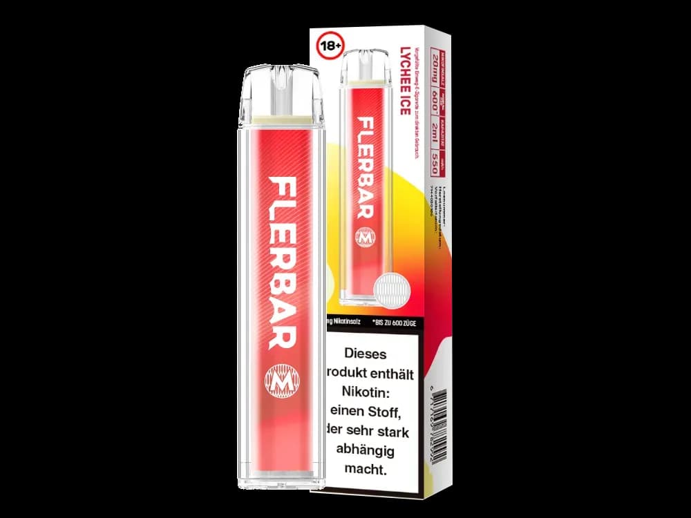 Flerbar - M Einweg E-Zigarette  - Alberry (Packung: 1er Packung / Stärke: 20 mg/ml / Geschmack: Lychee Ice) (4475,00 EUR / liter)
