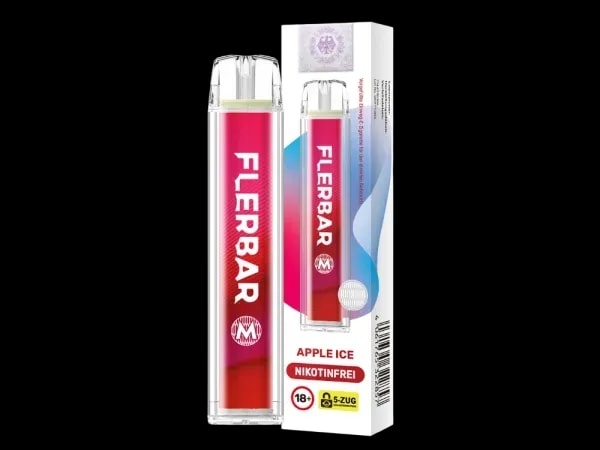 Flerbar - M Einweg E-Zigarette  - Apple Ice (Packung: 1er Packung / Stärke: 0 mg/ml / Geschmack: Watermelon Ice) (4475,00 EUR / liter)