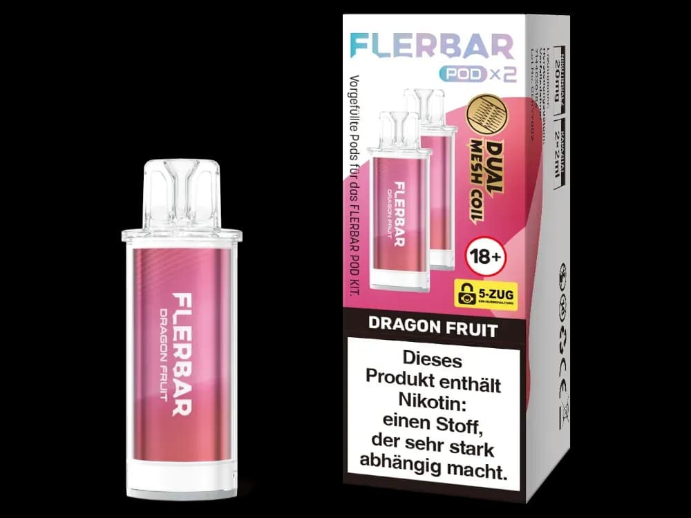 Flerbar - POD (2 Stück pro Packung) (Packung: 1er Packung / Geschmack: Dragon Fruit) (2487,50 EUR / liter)