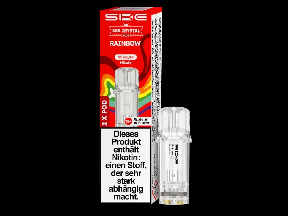 SKE - Crystal Plus Pod (2 Stück pro Packung) - Blueberry Cherry Blackberry (Packung: 1er Packung / Geschmack: Rainbow) (2487,50 EUR / liter)