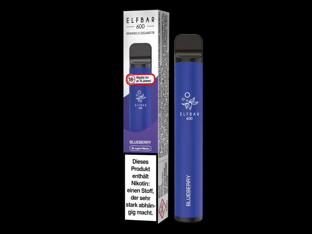 Elfbar 600 Einweg E-Zigarette - Apple Peach (Packung: 1er Packung / Stärke: 20 mg/ml / Geschmack: Blueberry) (4475,00 EUR / liter)