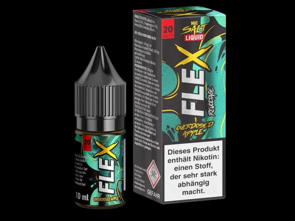 Revoltage - FLEX Nikotinsalz Liquid - Apple (Packung: 1er Packung / Stärke: 20 mg/ml / Geschmack: Apple) (995,00 EUR / liter)