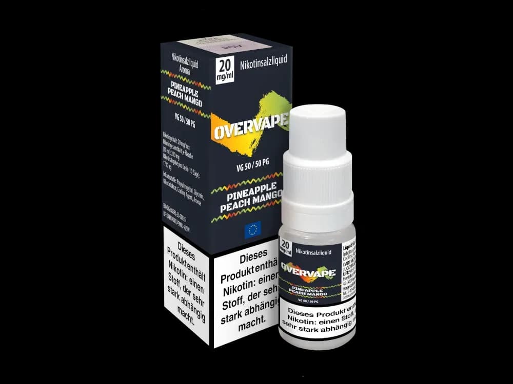 Overvape - Nikotinsalz Liquid - Pineapple Peach Mango (Packung: 1er Packung / Stärke: 20 mg/ml / Geschmack: Pineapple Peach Mango) (695,00 EUR /...
