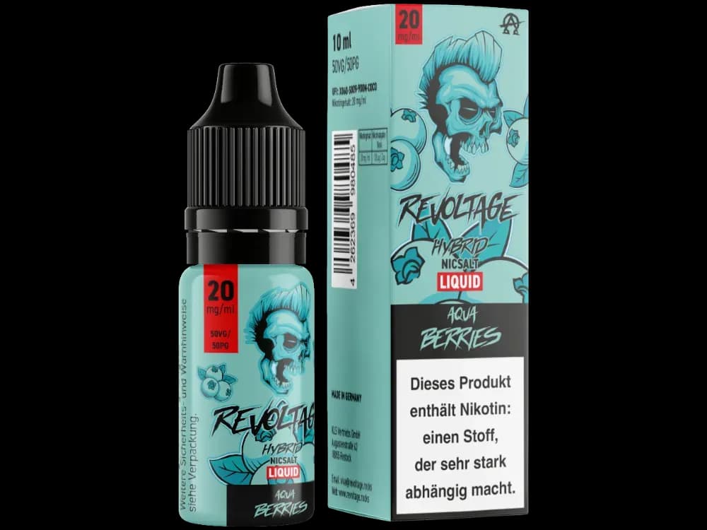 Revoltage - Tobacco Gold - Hybrid Nikotinsalz Liquid - Aqua Berries (Packung: 1er Packung / Stärke: 20 mg/ml / Geschmack: Aqua Berries) (995,00 EUR...