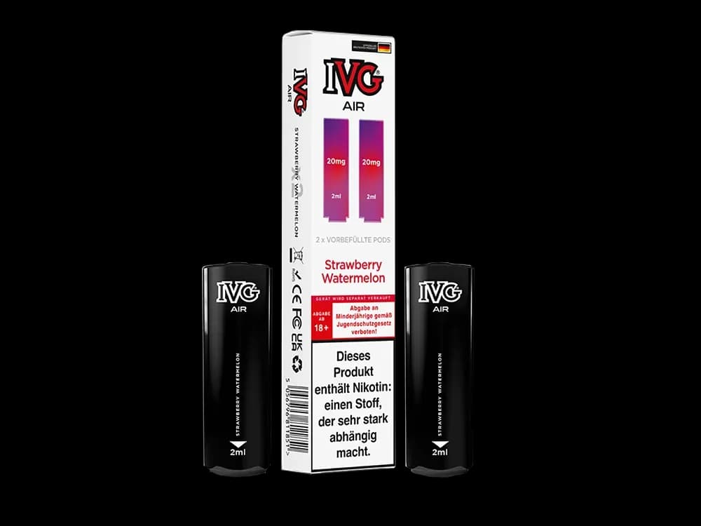 IVG AIR Pod (2 Stück pro Packung) - Blue Raspberry Ice (Packung: 1er Packung / Stärke: 20 mg/ml / Geschmack: Strawberry Watermelon) (2237,50 EUR /...