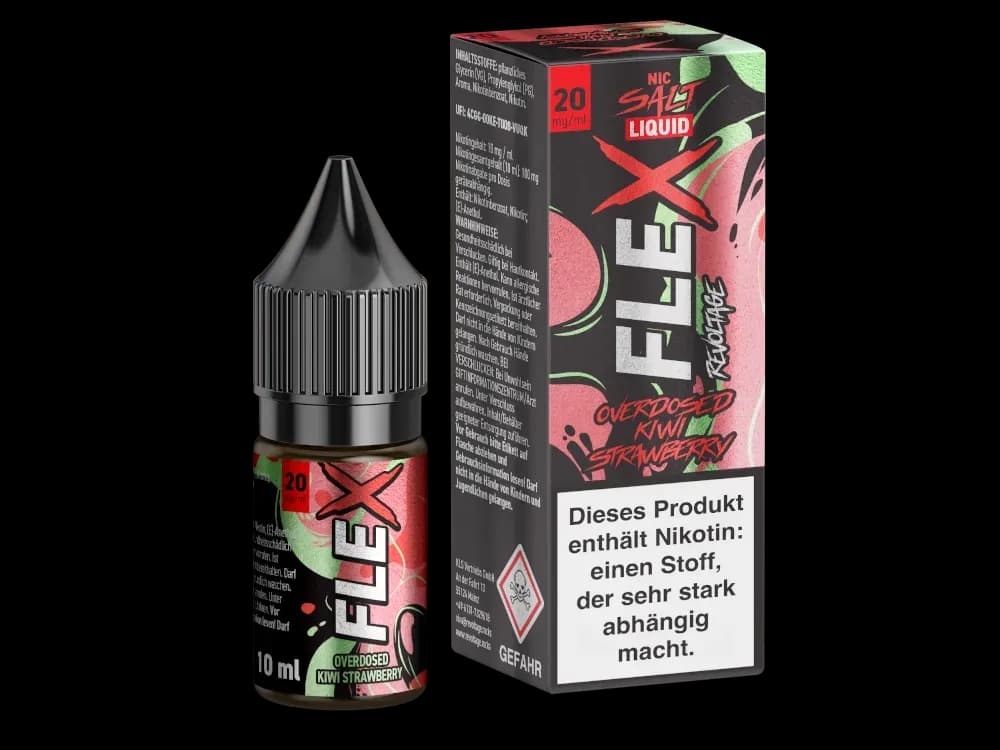 Revoltage - FLEX Nikotinsalz Liquid - Kiwi Strawberry (Packung: 1er Packung / Stärke: 20 mg/ml / Geschmack: Kiwi Strawberry) (995,00 EUR / liter)