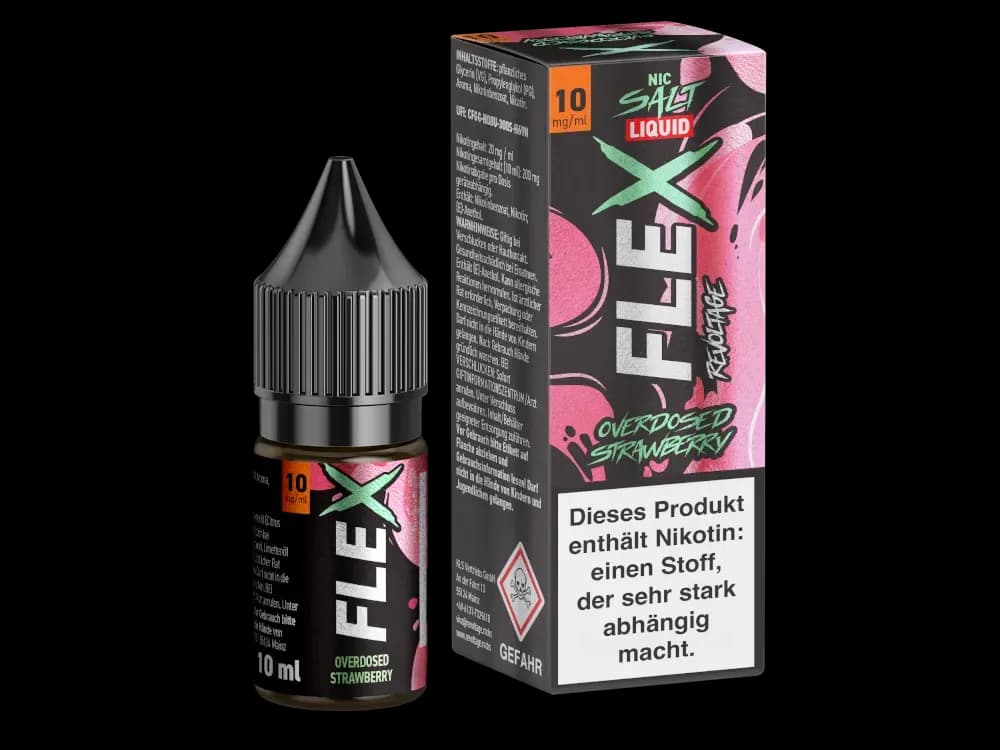 Revoltage - FLEX Nikotinsalz Liquid - Strawberry (Packung: 1er Packung / Stärke: 10 mg/ml / Geschmack: Strawberry) (995,00 EUR / liter)
