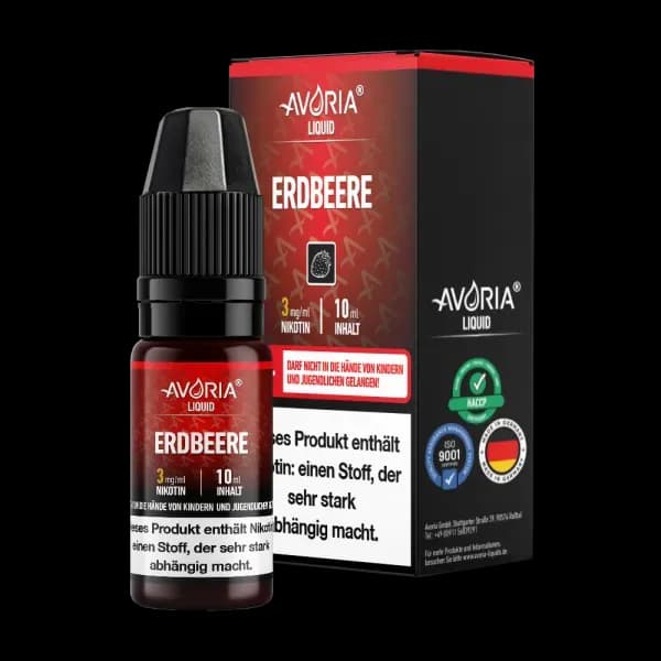Avoria - E-Zigaretten Liquid - Erdbeere (Packung: 1er Packung / Stärke: 3 mg/ml / Geschmack: Erdbeere) (795,00 EUR / liter)