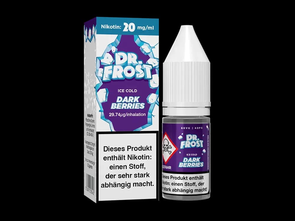 Dr. Frost - Ice Cold - Nikotinsalz Liquid - Dark Berries (Packung: 1er Packung / Stärke: 20 mg/ml / Geschmack: Dark Berries) (895,00 EUR / liter)